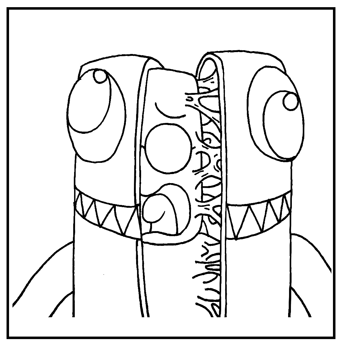 Rainbow Friends Green Roblox Coloring Pages - Free Printable Coloring Pages